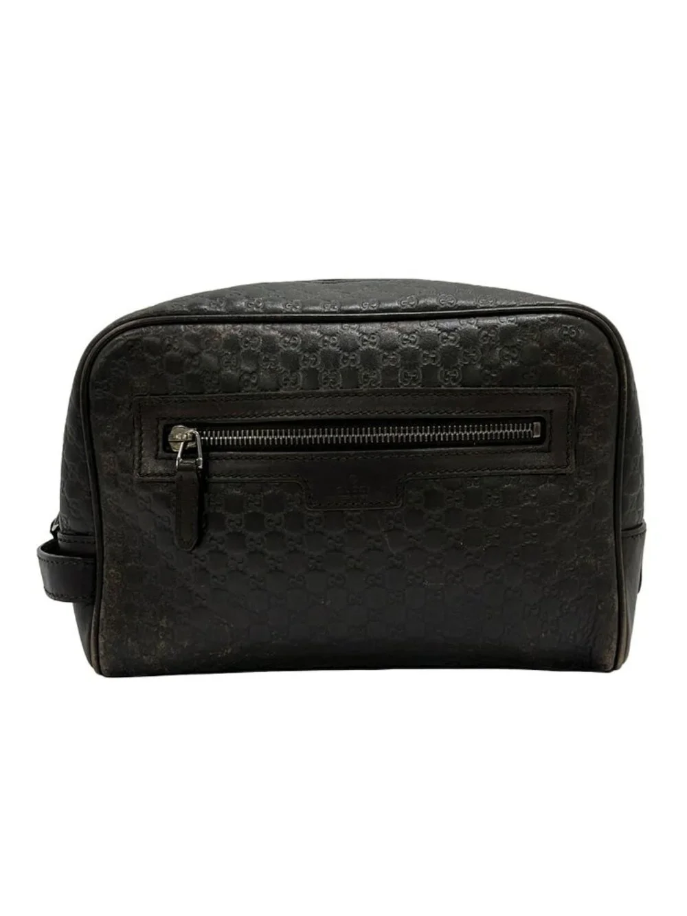 Gucci Second Bag Micro Guccissima Dark Brown Leather